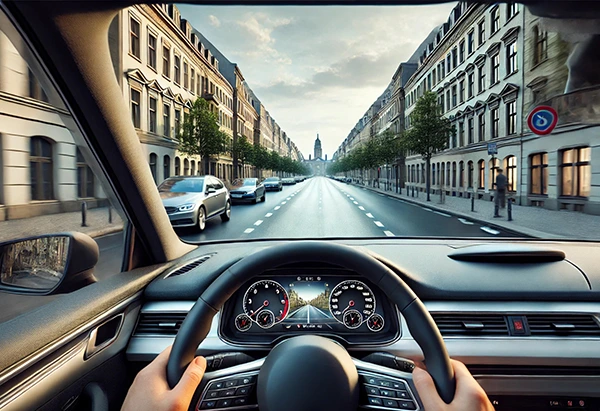 Fahrt mit einem Gebrauchtwagen in Berlin Spandau